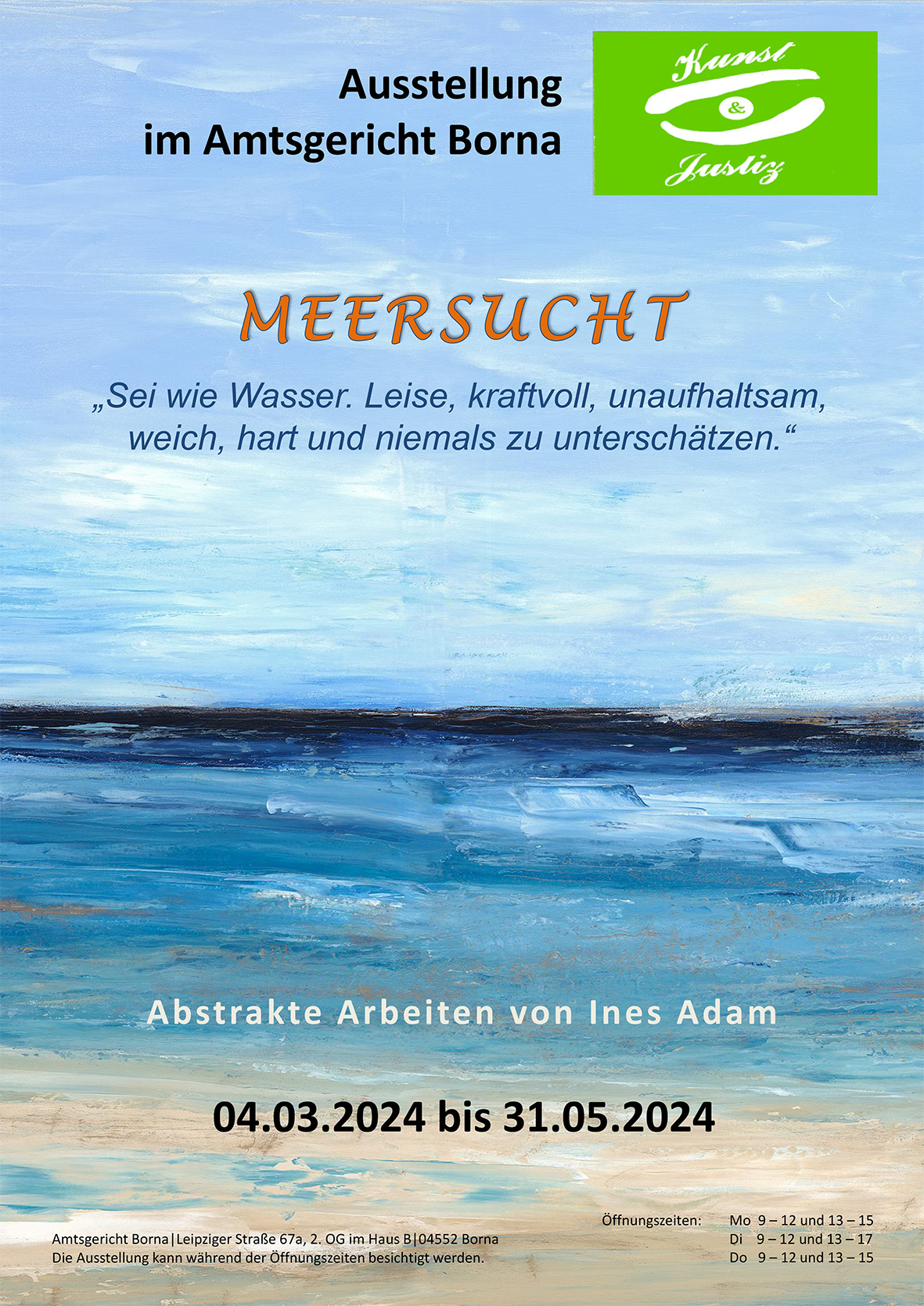 Kunst und Justiz im Amtsgericht Borna Plakat