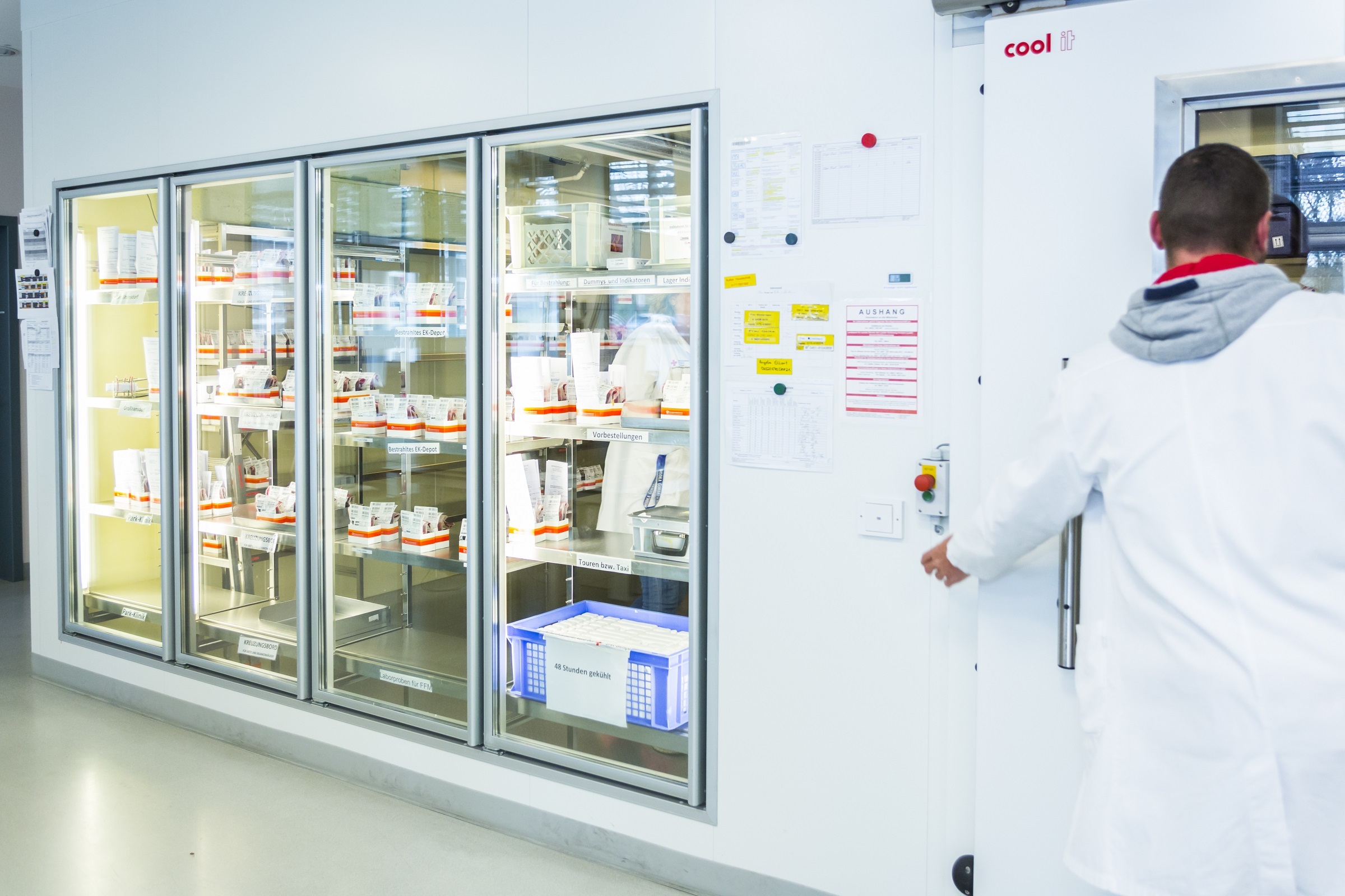 Blutdepot beim DRK-Blutspendedienst Nord-Ost Blutspende