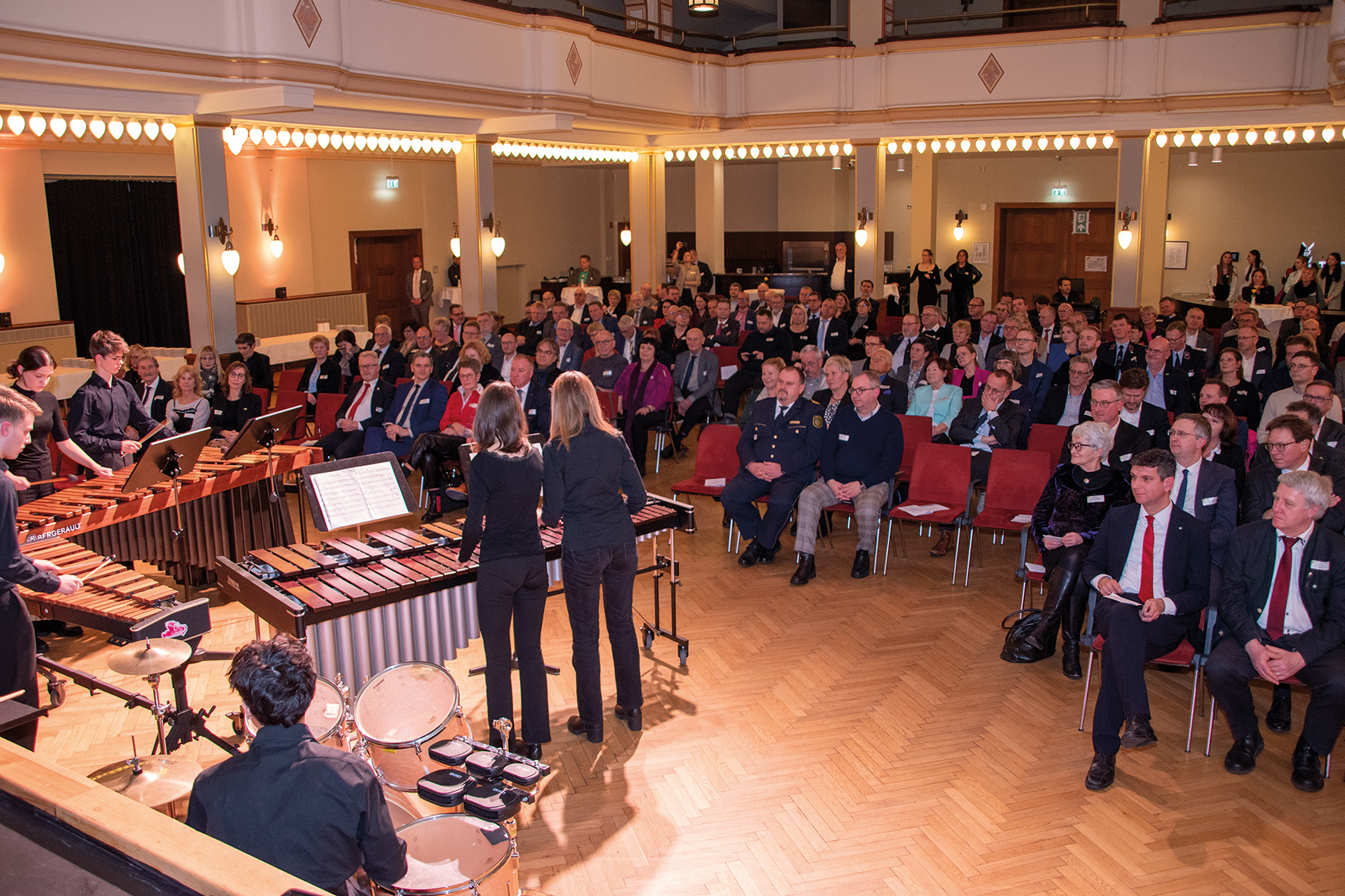 Musikalisch begleitet wurde der Abend vom Percussion-Ensemble der Musik- uind Kunstschule Neujahrsempfang_01